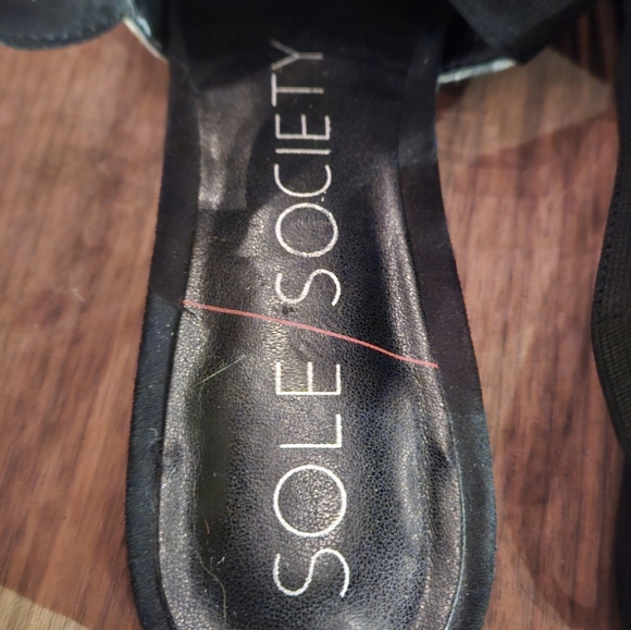 SOLE SOCIETY Kaniesa Leopard Cow Hair Pointed Toe Flats. Black/Tan Size 7.5 - Picture 8 of 9